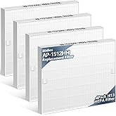 Midiex 4 Pack AP-1512HH Air Purifier Replacement Filter for Coway Airmega AP-1512HH and Airmega 200M air Purifier, H13 True HEPA for AP1512HH Filter Replacement