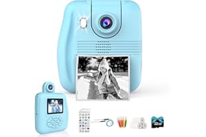 Racazl Instant Camera for Kids - Toddler Video Camera Toy, Instant Print Camera - Blue