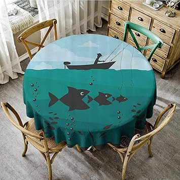 Amazon Com Familytaste Wholesale Tablecloths Fishing Decor Single