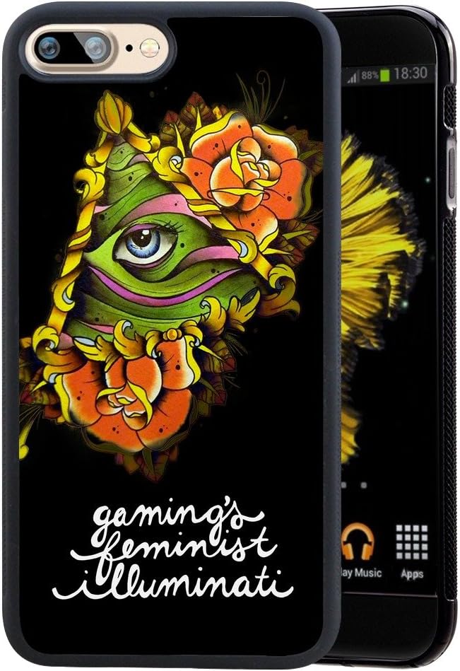 iPhone 7 Plus Case,Illuminati All Seeing Eye Black TPU and PC Protective Bumper [Slim Fit ] Case For iPhone 7 Plus 5.5