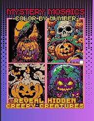 Mystery Mosaics Color by Number Reveal Hidden