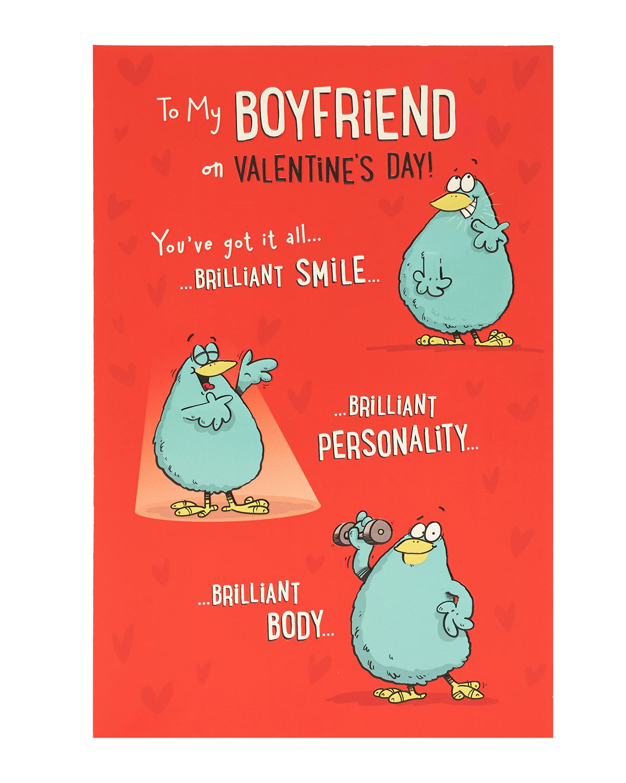 UK Greetings | Valentine's Day Card for Boyfriend | I Love You Presents | Him, Boys, Men | Funny Design | With Envelope | 149mm x 229mm