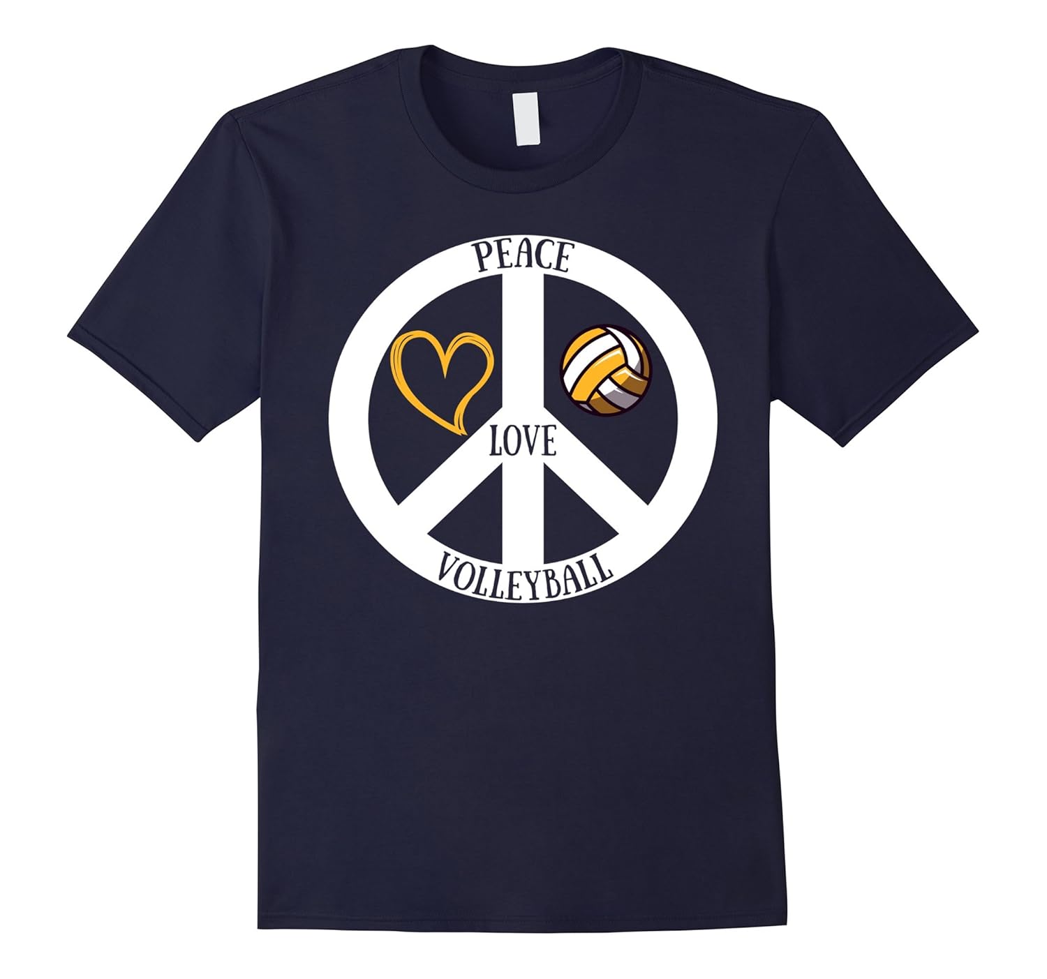 Peace'-Love-Volleyball,Players,Lovers,Gift,T-Shirt-ANZ