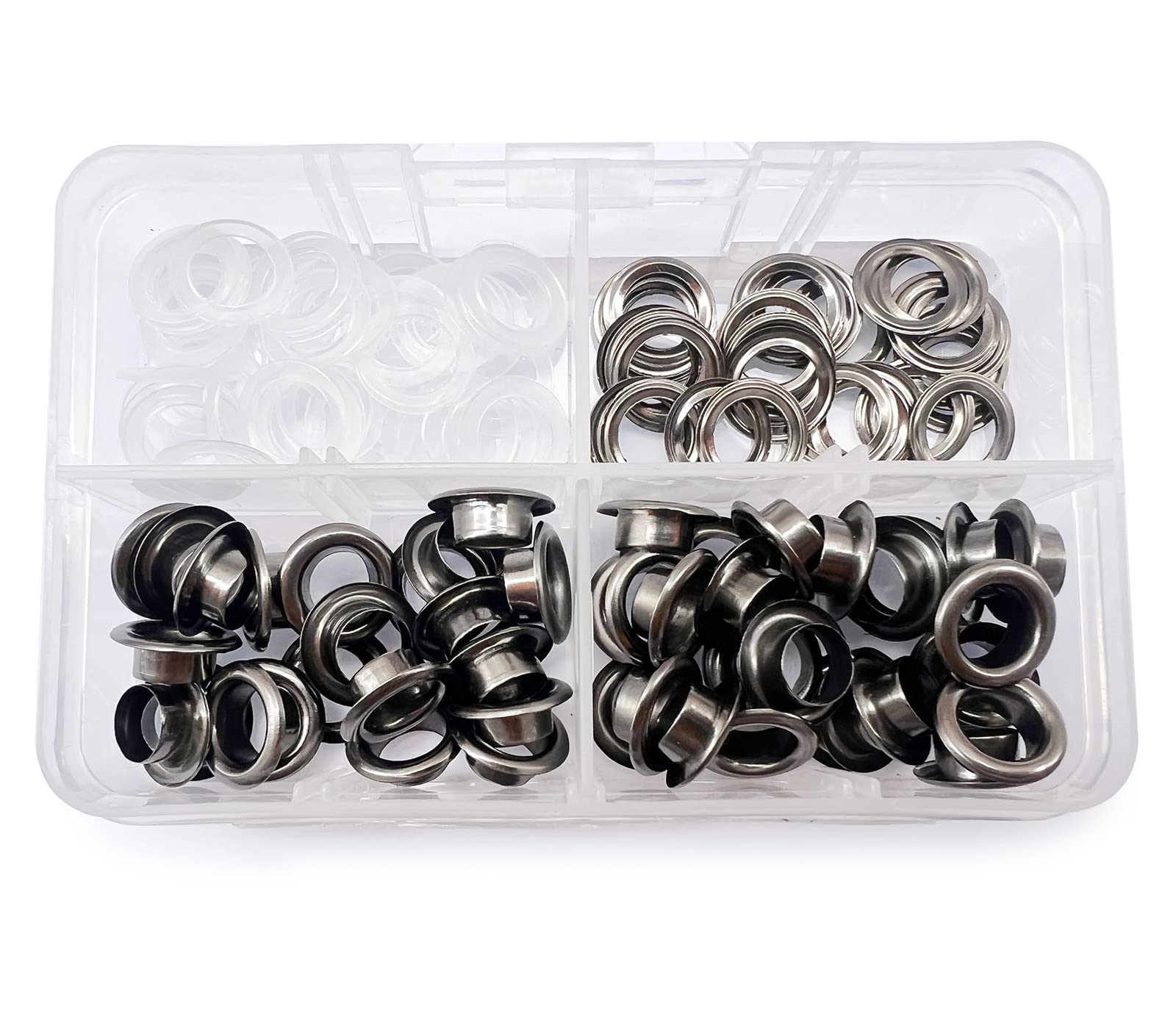 Outdoor Advertising Eyelet Set 10 mm Grommet Kit Black Eyelet Set with Grommets for Fabrics, Leather, Tarpaulin, Tents, Canvas Cloths, Tarpaulins and Banners