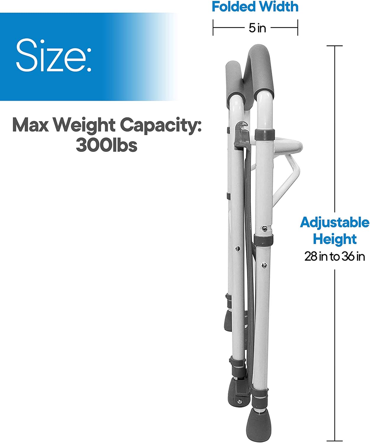Toilet Safety Frame & Rail - Folding & Portable Bathroom Toilet Safety Rails - Handrail Toilet Bars with Adjustable Height (White): Kitchen & Dining
