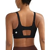 RUNNING GIRL Sports Bra for Women High Support, Molded Cup High Impact Sports Bras with Sewn in Pads