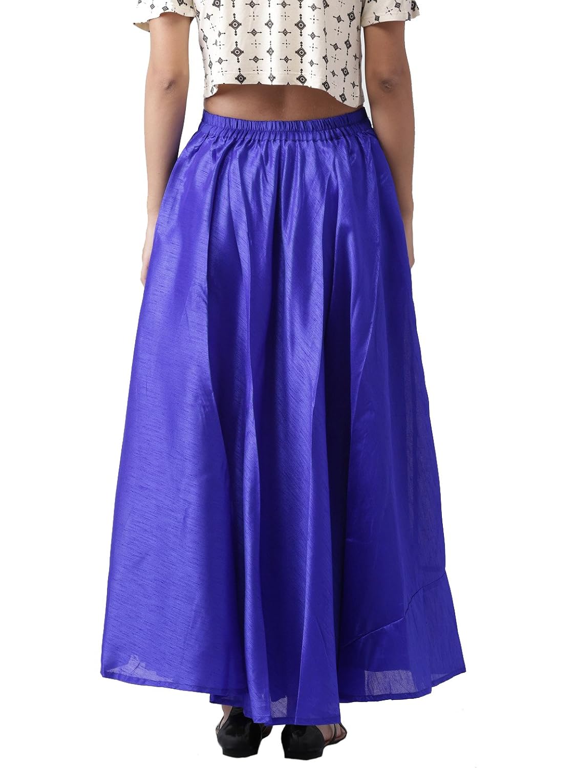 vastraa fusion women's chanderi maxi skirt