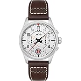 AVI-8 Men's 42mm Spitfire Lock Chronograph Watch with Leather Strap AV-4089