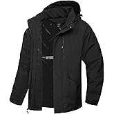 Keevoom Mens Winter Coats Warm Snow Coat Windproof Mountain Raincoat Waterproof Hooded Snowboarding Ski Jackets for Men