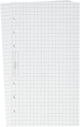 Filofax Personal White Quadrille Notepaper Refill 95mm x 171mm 6 Holes view 2