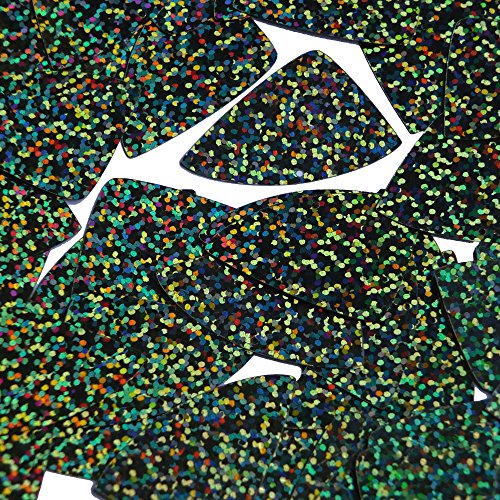 Sequin Fishscale Fin 1.5 inch Deep Forest Green Glitter Hologram Multi Metallic. Couture Paillettes. Made in USA. Loose sequins for embroidery, bridal, crafts, and embellishment.