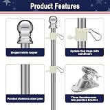 Harrms Flag Pole Kit with Bracket UK Flag Heavy Duty Garden 5FT view 3