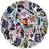 TUMAJI 55Pcs Cartoon Game Stickers for Teens Adults, Vinyl Waterproof Decals for Laptop Trolley Car or Skateboard Party Suppl