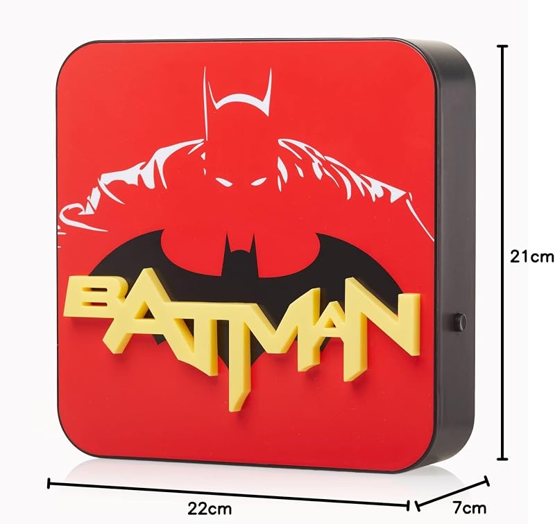 Candeeiro de secretária Batman para parede, luminária ambiente para quarto, casa, escritório, trabalho, produto oficial do Batman