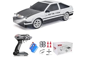 YUAN PLAN RC Drift Cars for Adults, 1/16 2.4GHz 4WD RC Cars RTR Drift Car High Speed Remote Control Cars Vehicle with LED Lights Two Batteries and Drift Tires Racing Sport Toy Cars for Boys Kids Gift