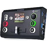 RGBlink Mini-pro V3 Video Mixer Switcher with 4 x 4K HDMI Inputs, Dual HDMI/USB3.0 Outputs, PTZ Controller with 2.1-Inch On-Board Monitor, Ideal for Live Streaming, Worship, Gamers, and Live Events