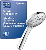 Duravit UV0650016010 Universal Shower Head Chrome EasyClean 3 Spray view 1