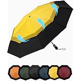 Chakipee Travel Compact Umbrella Windproof - Portable Automatic for Rain, Folding Umbrella for Men and Women, Portable 210T Fabric