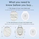 AQUALONA Premium Tongue and Groove Soft Close Toilet Seat Marble view 2