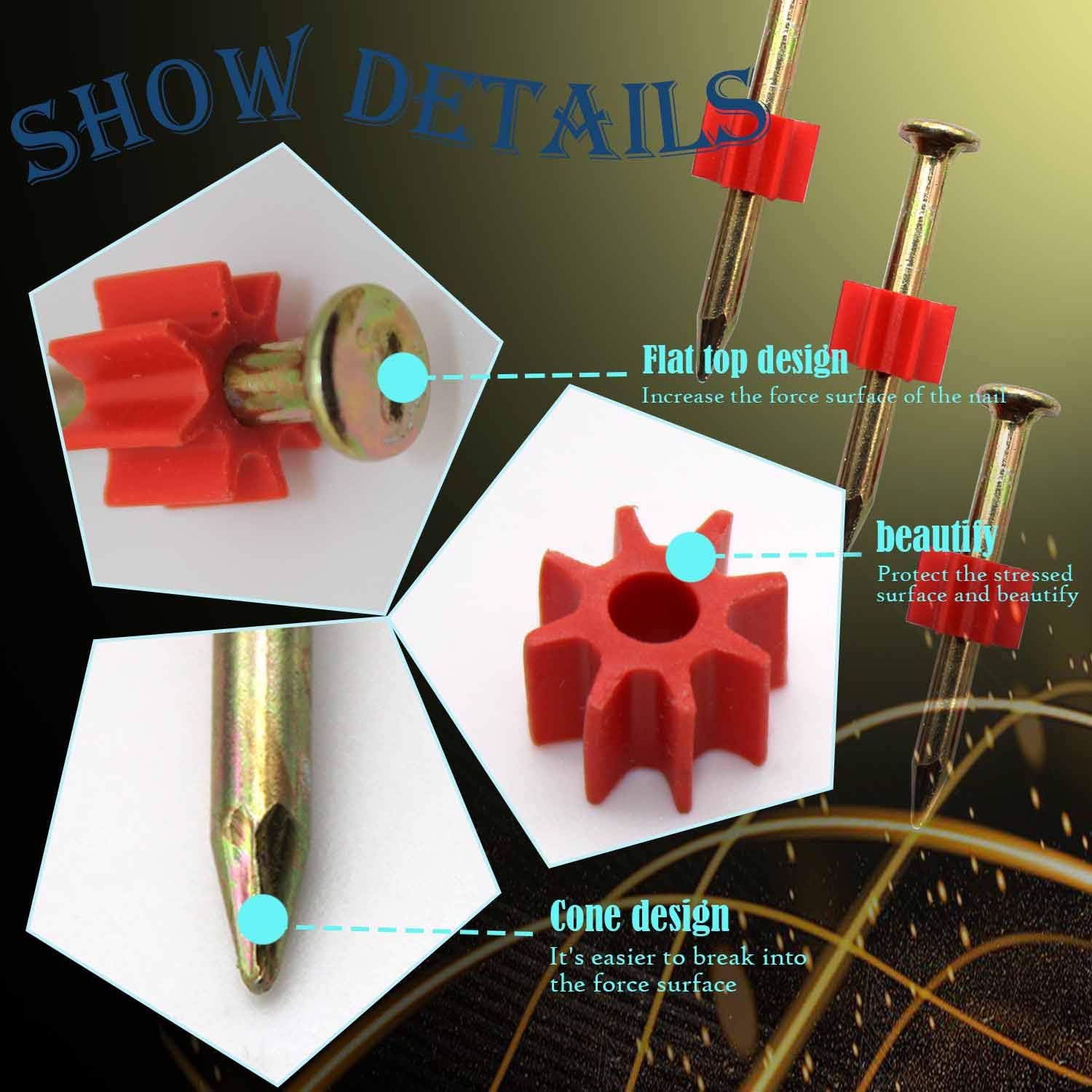 Fixman Chiodi Per Muratura 200 Pezzi - Grigio, Zincati, Per Legno E Mattone - Foto 2