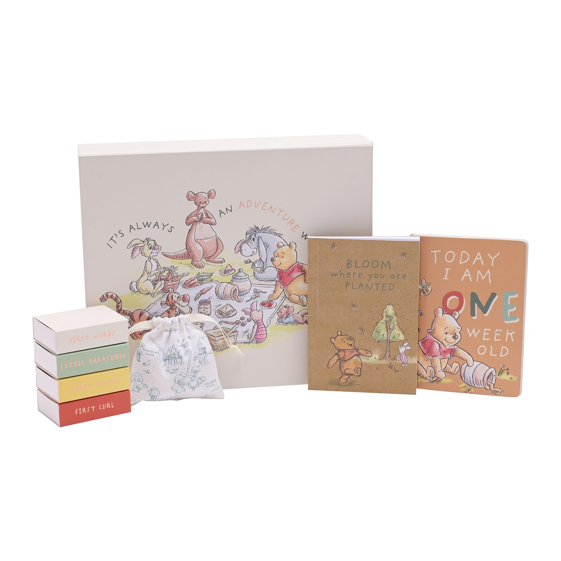 Disney Winnie The Pooh Keepsake Box with 12 X Milestone Cards