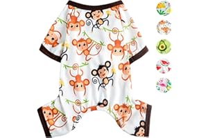 YIKEYO Dog Pajamas for Small Dogs, Soft Thin Pjs Jammies Cat Doggie, Summer Pet Cute Puppy Clothes Outfits Dogs Boy Girl