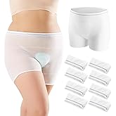 HANSILK Mesh Underwear Postpartum 8 Pack High Waist Hospital Mesh Panties Breathable,Delivery Post Surgical Recovery C-section Underwear, White, Medium
