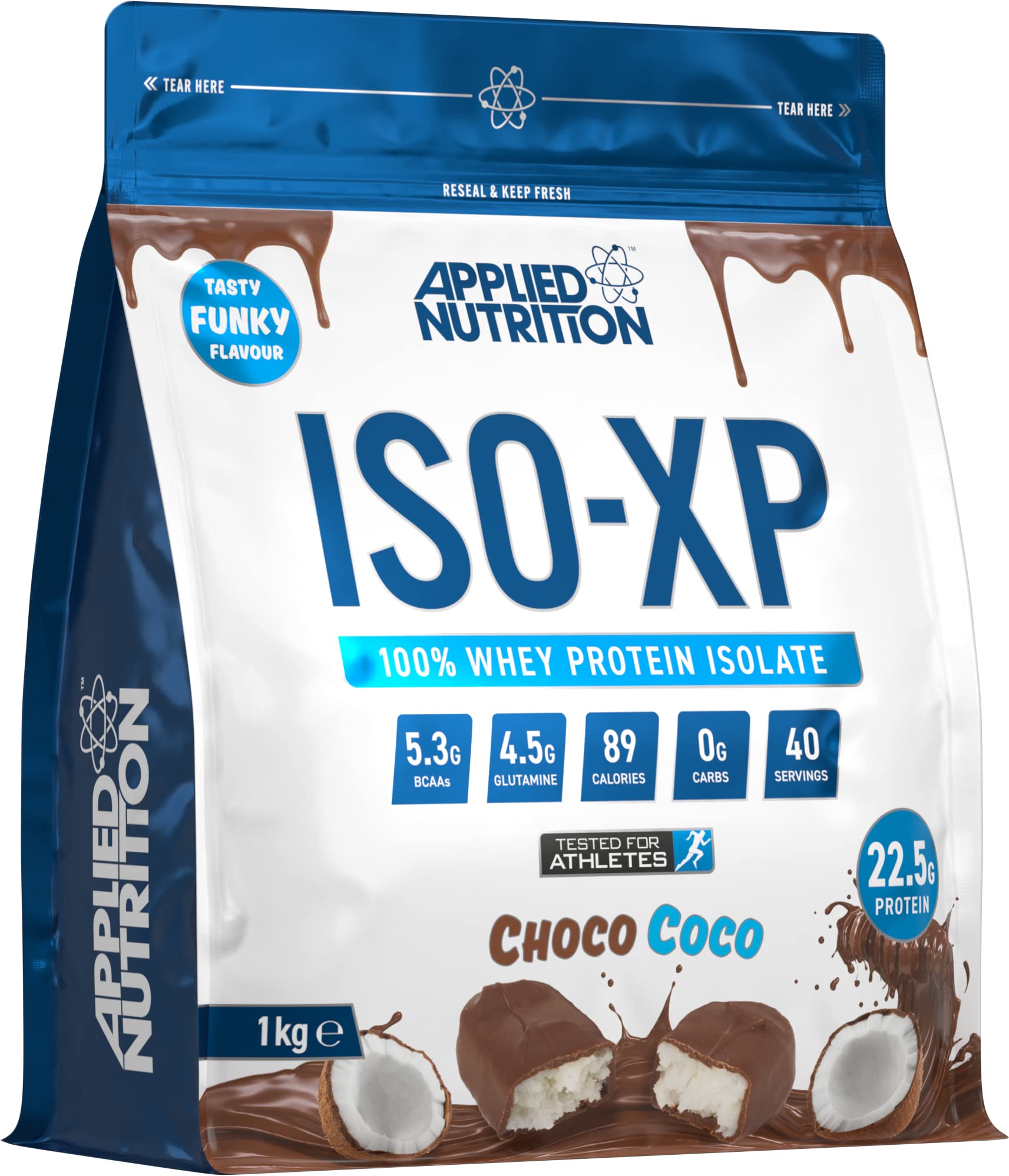 Applied Nutrition ISO XP Whey Isolate - Whey Protein Isolate Powder, ISO-XP Funky Yummy Flavours (1kg - 40 Servings) (Choco Coco)
