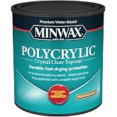 Minwax 1 qt Minwax 64444 Clear Polycrylic Water-Based Protective Finish Semi-Gloss