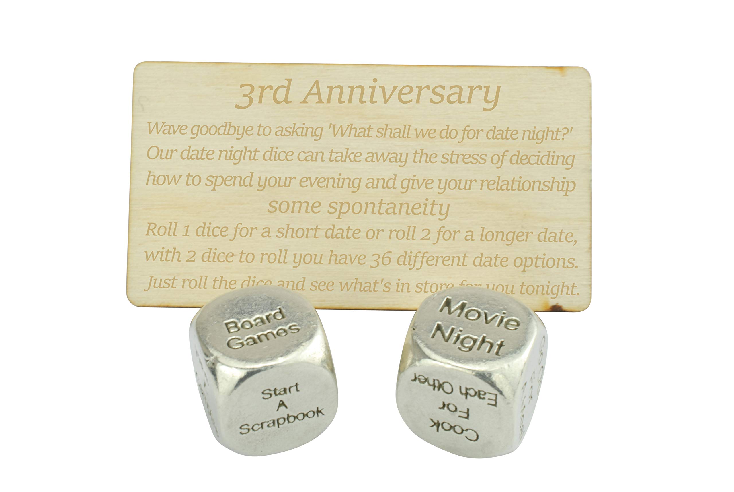 3 Year Anniversary Metal Date Dice Create a Unique 3rd Anniversary Date Idea