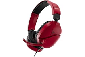 Turtle Beach Recon 70 Multiplatform Gaming Headset for PS5, PS4, Xbox Series X|S, Xbox One, PC & Mobile w/ 3.5mm Wired Connection - Flip-to-Mute Mic, 40mm Speakers, Lightweight Design, Midnight Red
