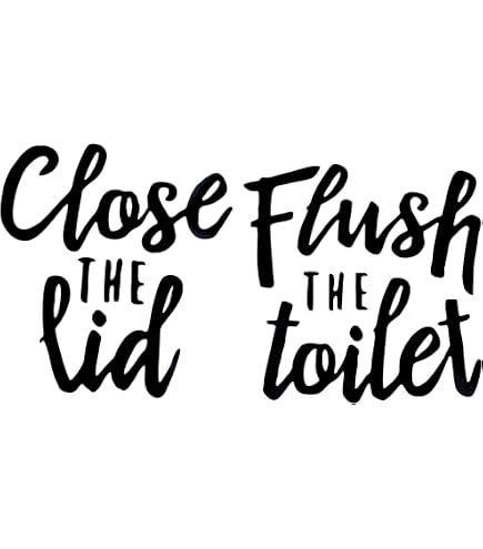 Put Me Down Flush \"Toilet Seat Vinyl Decals ,Reminder Sign To Clean Art Stick