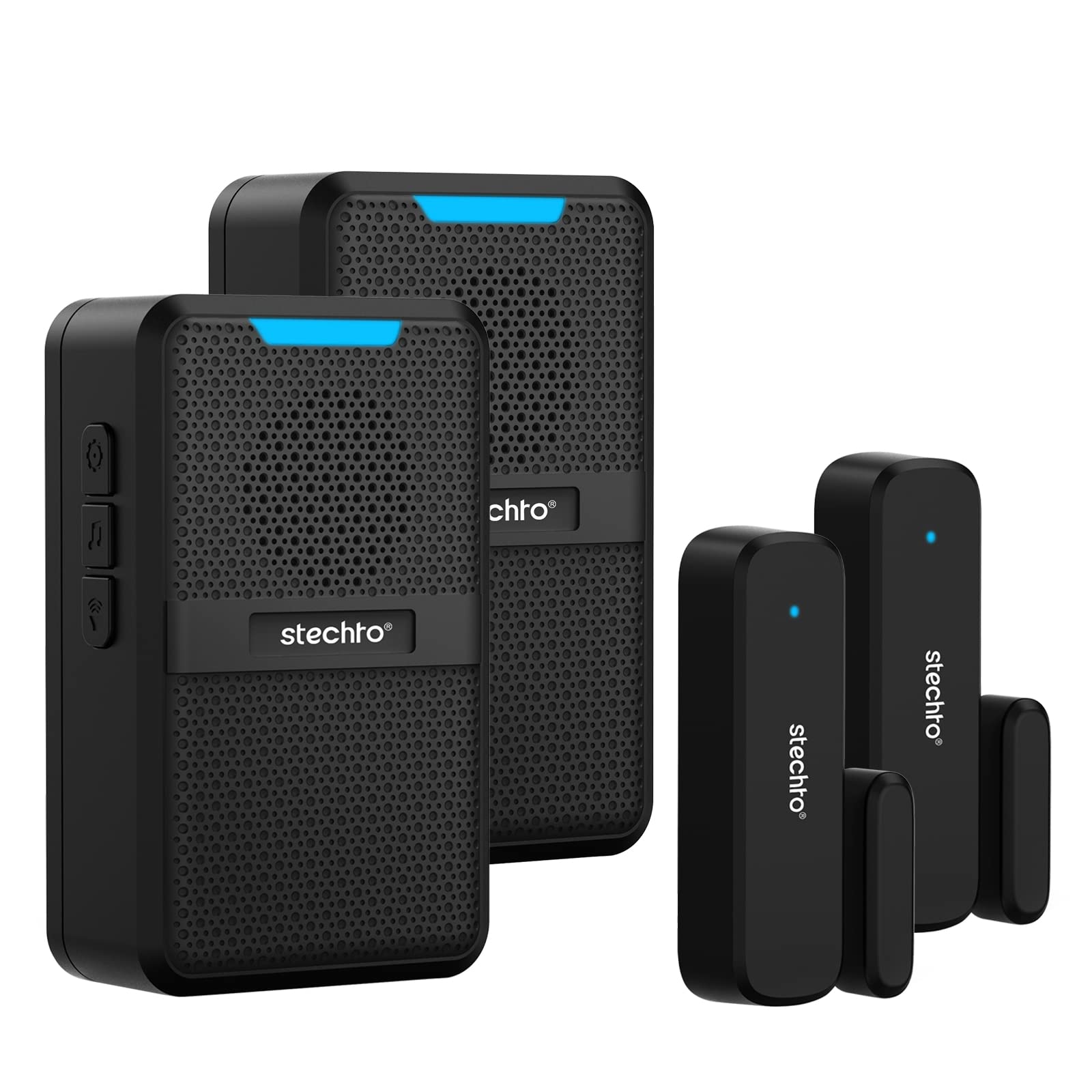 Photo 1 of Stechro Door Chime, Wireless Door Alarm Sensor with 600ft Range, 62 Chimes 5 Adjustable Volumes for Business/Home/Office/Stores (2 Sensors+2 Receivers)