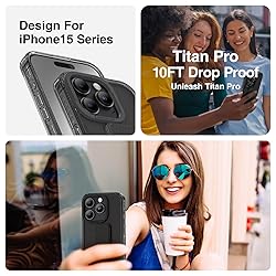 AMAZINGthing for iPhone 15 Pro Case with Built-in