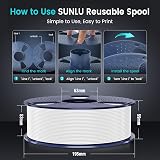 SUNLU PLA Plus Filament 1.75mm Black Toughness 1KG Spool Dimensional Accuracy view 7