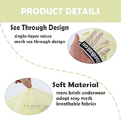 ZAIGGUT Mens Sexy See Through Underwear Breathable