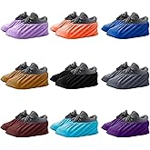 9 Pairs Reusable Shoe Covers for Indoors,Washable Shoe Covers Bowling Shoe Covers Reusable,Non Slip Shoe Covers Foot Service for Indoor Household Office Laboratory 12inch (9-colors)