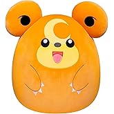 Squishmallows Pokemon 14-Inch Teddiursa Plush - Add Teddiursa to Your Squad, Ultrasoft Stuffed Animal Medium Plush, Official