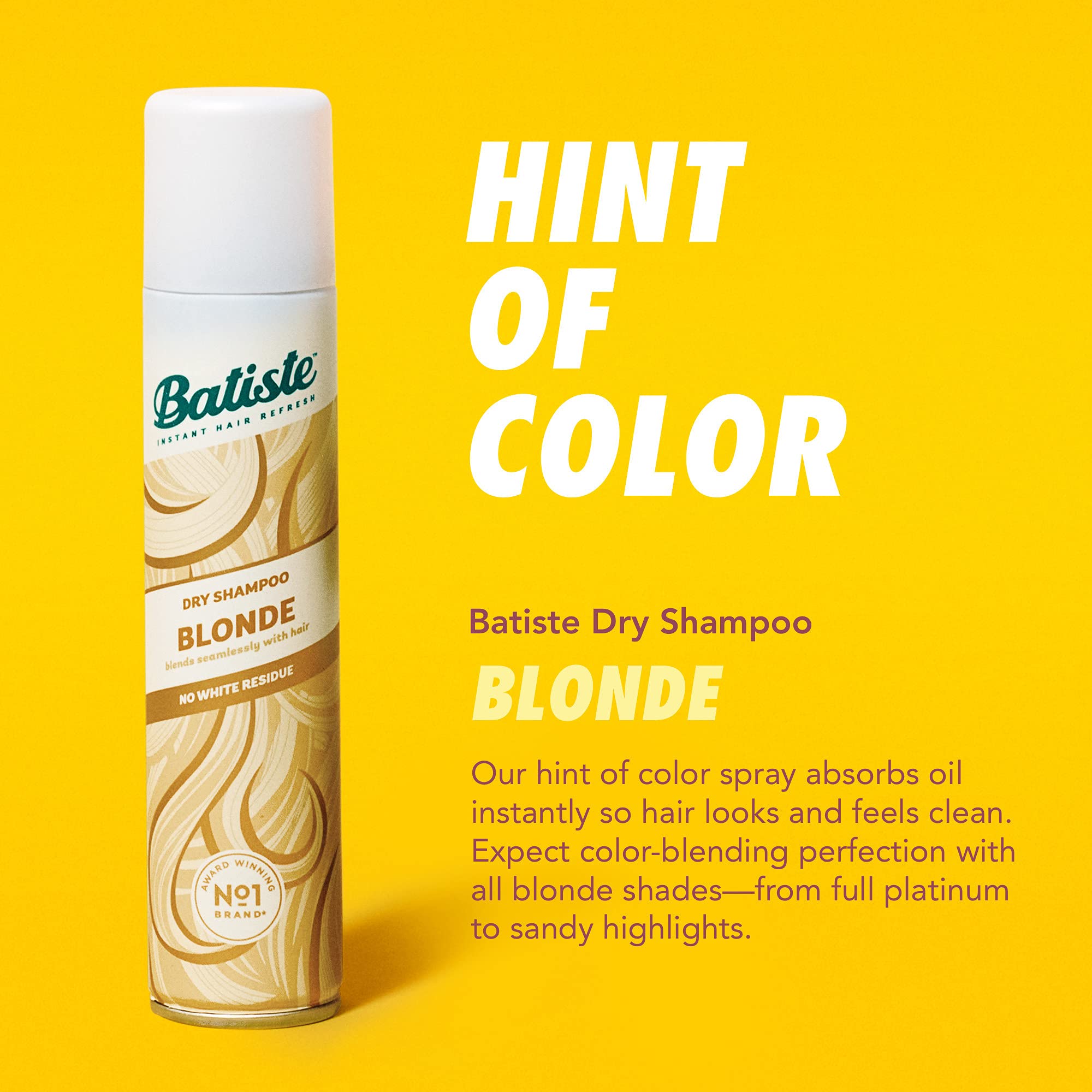 Batiste Dry Shampoo, Brilliant Blonde, 6.73 fl. oz. (Pack of 3)