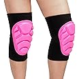 Wanlvhu Protective Knee Pads Thick Sponge Volleyball Knee Pads Collision Avoidance Knee Sleeve Anti-Slip Breathable Sports Knee Brace for Football Basketball Running Dance (Pink, Medium)