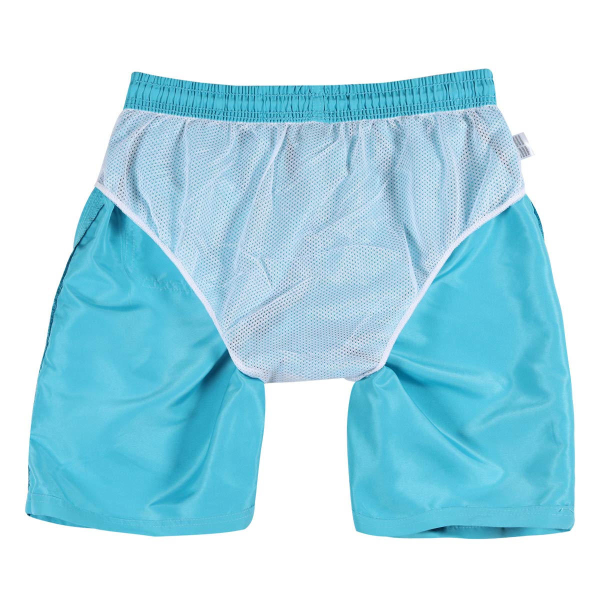 LEIDAI Kurze Hose aus Mikrofaser für Herren mit Netzfutter, Lässige, Klassisch Geschnittene, Kurze Hose mit Kordelzug am Strand …