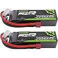 OVONIC 3S Lipo Battery 50C 3000mAh 11.1V Lipo Battery with Dean-Style T Connector for RC Airplane Helicopter Quadcopter RC Car Truck Boat(2 Packs)