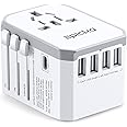 Universal Travel Power Adapter - EPICKA All in One Worldwide International Wall Charger AC Plug Adaptor with Smart Power USB