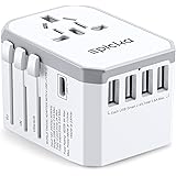 Universal Travel Power Adapter- EPICKA All in One Worldwide International Wall Charger AC Plug Adaptor with Smart Power USB f