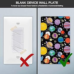 Moslion Planet Outer Space Blank Device Wall Plate