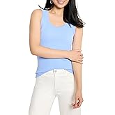 NIC+Zoe Womens Perfect Knit Rib Scoop Tank