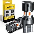 AUXITO 2025 Latest CANBUS 7440 7443 LED Bulbs Amber Yellow with Built-in Resistor Anti Hyper Flash 7440NA 7441 7444 7444NA W21W WY21W Error Free LED Front Rear Turn Signal Lights, Pack of 2