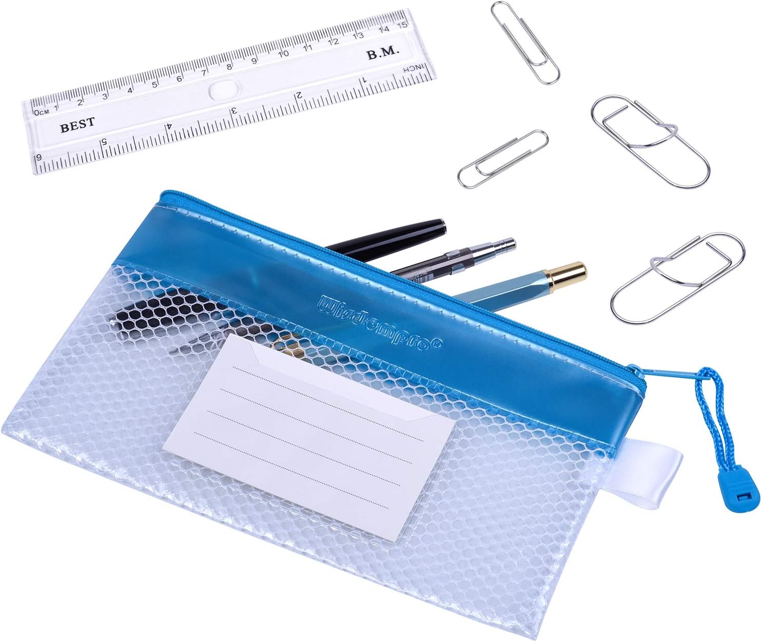 wisdompro Zipper Receipt Holder Folder, 3 Packs Receipt Pouch Bag - Image 3