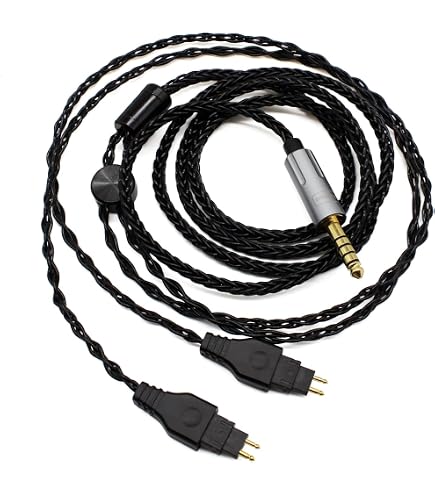 16-Core OCC Headphone Cable For Sennheiser HD580, HD600, HD650, HD660S, HD58X – Black, Gold Plated