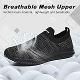 Hanani Mens Womens Slip On Trainers Breathable Mesh Running Shoes UK9 EU43 view 3
